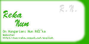 reka nun business card